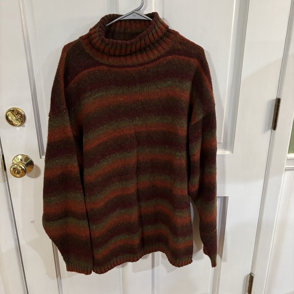 Vintage 90s Karl Kani knit /Kani Jeans Co sweater 2XL Wool Blend‎ Stripes Baggy